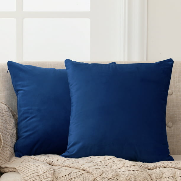 Paint Splatter Throw Cushion Cover Luxury 45x45 cm Velvet Blue Fabric